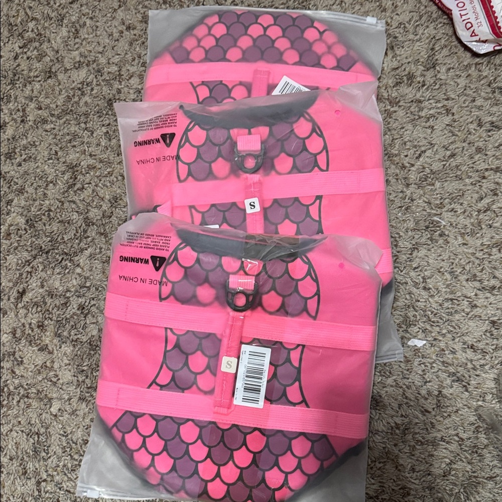 Pink Mermaid Dog Life Jacket